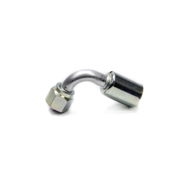 Vintage Air VIN35832-VUG Hose End Fitting - AC Refrigerant 90 deg 8 AN Hose Crimp to 8 AN Female O-Ring - Aluminum & Steel VIN35832-VUG - main